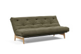 Aslak 120 Sofa Bed kot minimalistični kavč v tkanini 316 Cordufine Pine Green Nordic Mattress