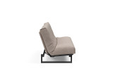 Fraction 120 Sofa Bed v tkanini 318 Cordufine Beige stranski pogled z nastavljivim naslonom