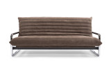 Lomira 140 Sofa Bed Quiltus v tkanini 411 Esina Cedar Brown kot minimalističen multifunkcijski kavč