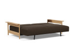 Malloy Wood raztegnjen v posteljo z ležiščem 150 x 200 cm – rjava tkanina