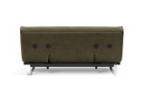 Innovation Living Minimum Sofa Bed zadnji pogled s fiksno Nordic Mattress prevleko v tkanini 316 Cordufine Beige