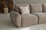 Norum Sofa Bed detajl mehkih blazin in oblazinjenja svetla tkanina 417
