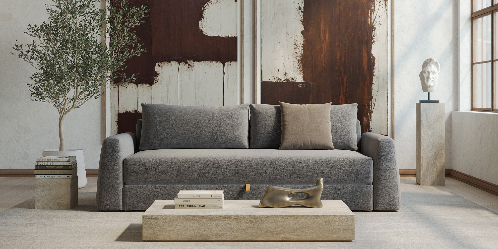 Cone Sofa Bed Raztegljiv kavč Cone Sofa Bed v tkanini 282