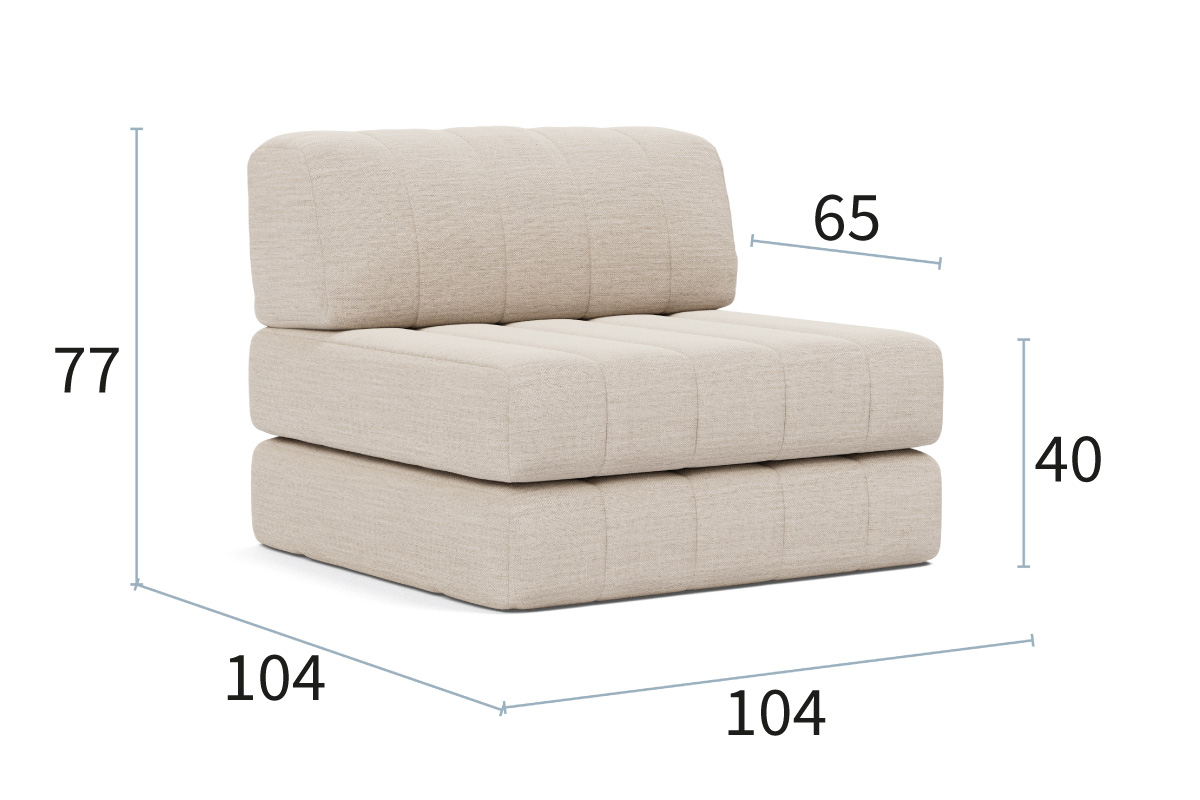 Cozy Pad C03 dimenzije fotelja: 104 × 104 cm, višina 77 cm