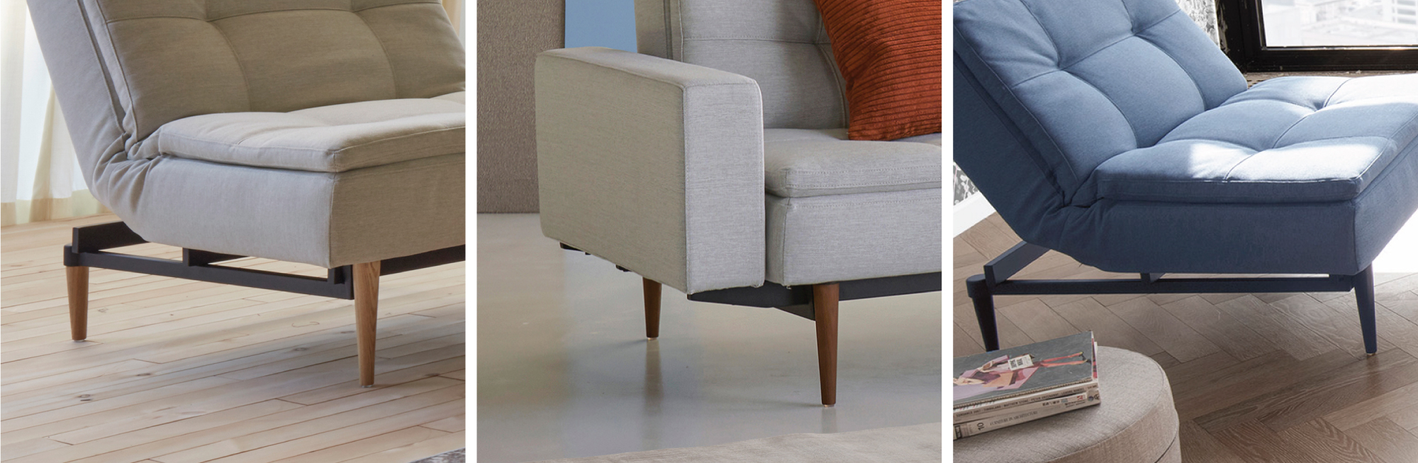 Dublexo Styletto Sofa Bed noge Dublexo Styletto - svetle, temne, črne noge iz hrasta