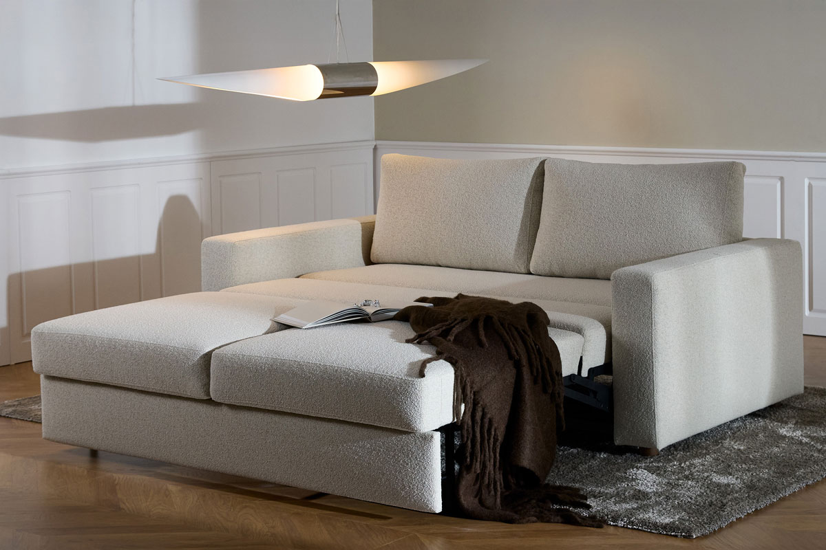 Neah Standard 140 z izvlečenim ležiščem 140 × 195 cm v family lounger položaju