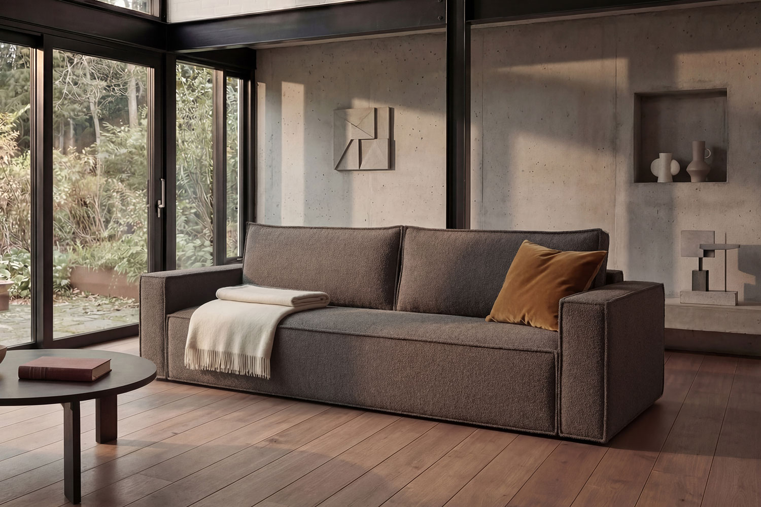 Newilla Sofa Bed raztegljivi kavč v sodobnem interierju