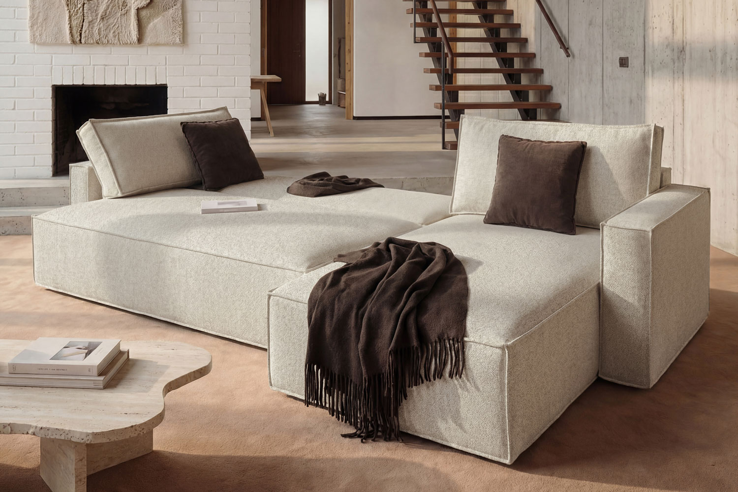 Newilla Lounger Sofa Bed raztegnjen za počivanje in spanje