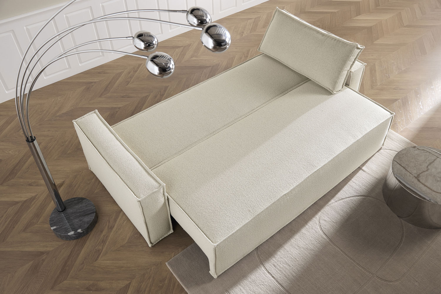 Newilla Sofa Bed raztegnjen v posteljo 145 x 200 cm