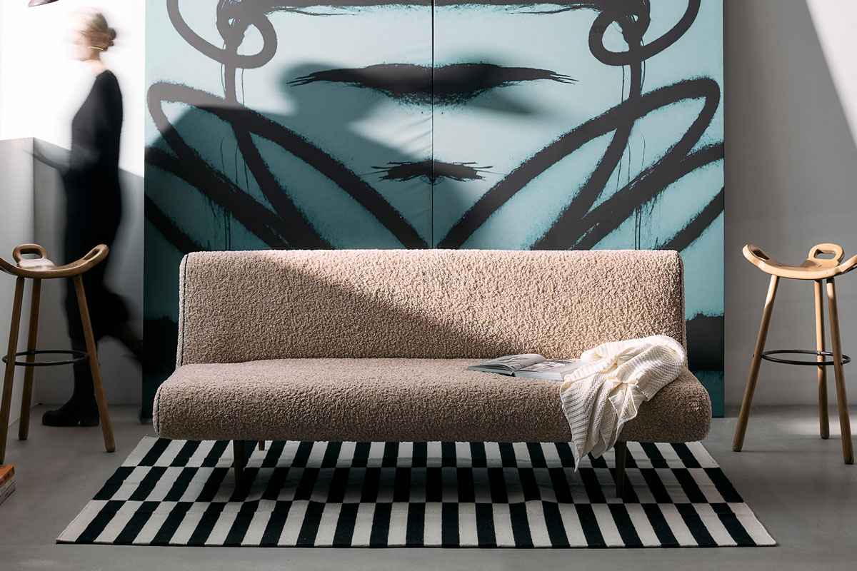Unfurl Special Teddy raztegljivi kavč Innovation Living v mehki Teddy tkanini