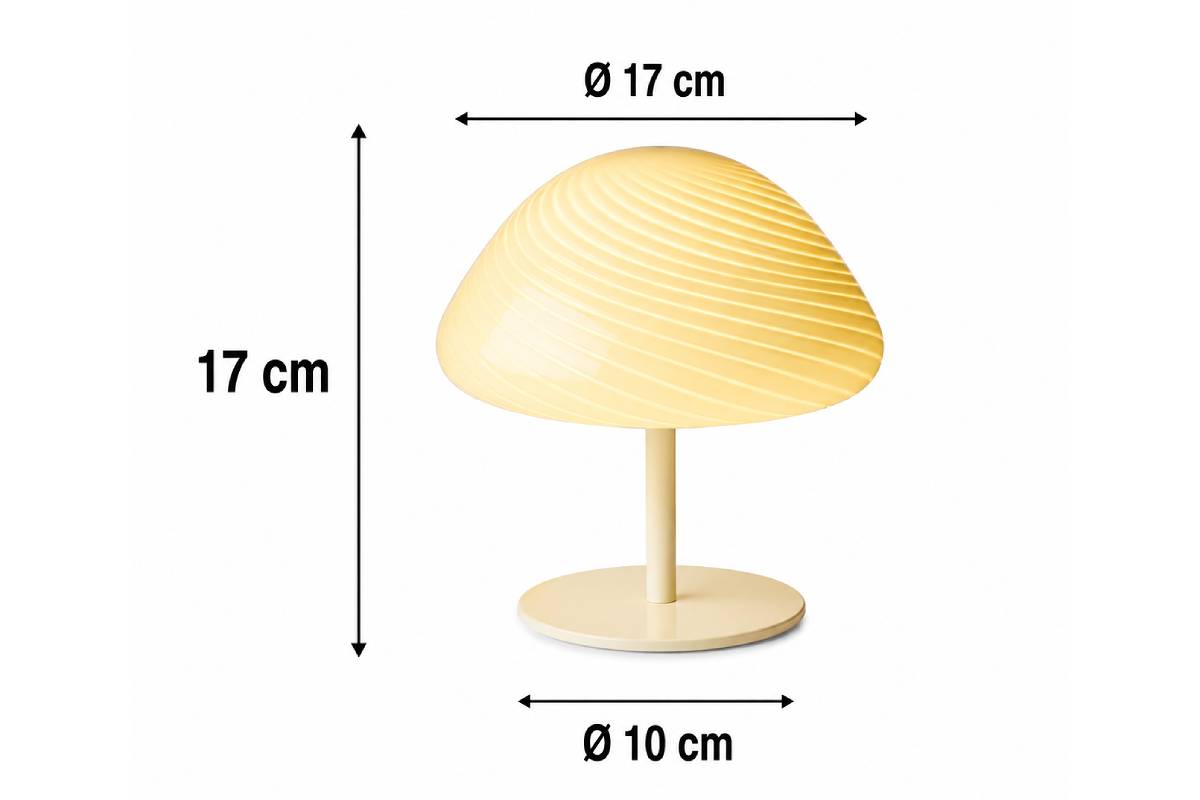 Dimenzije namizne svetilke Halo Design Candy Mini Mush