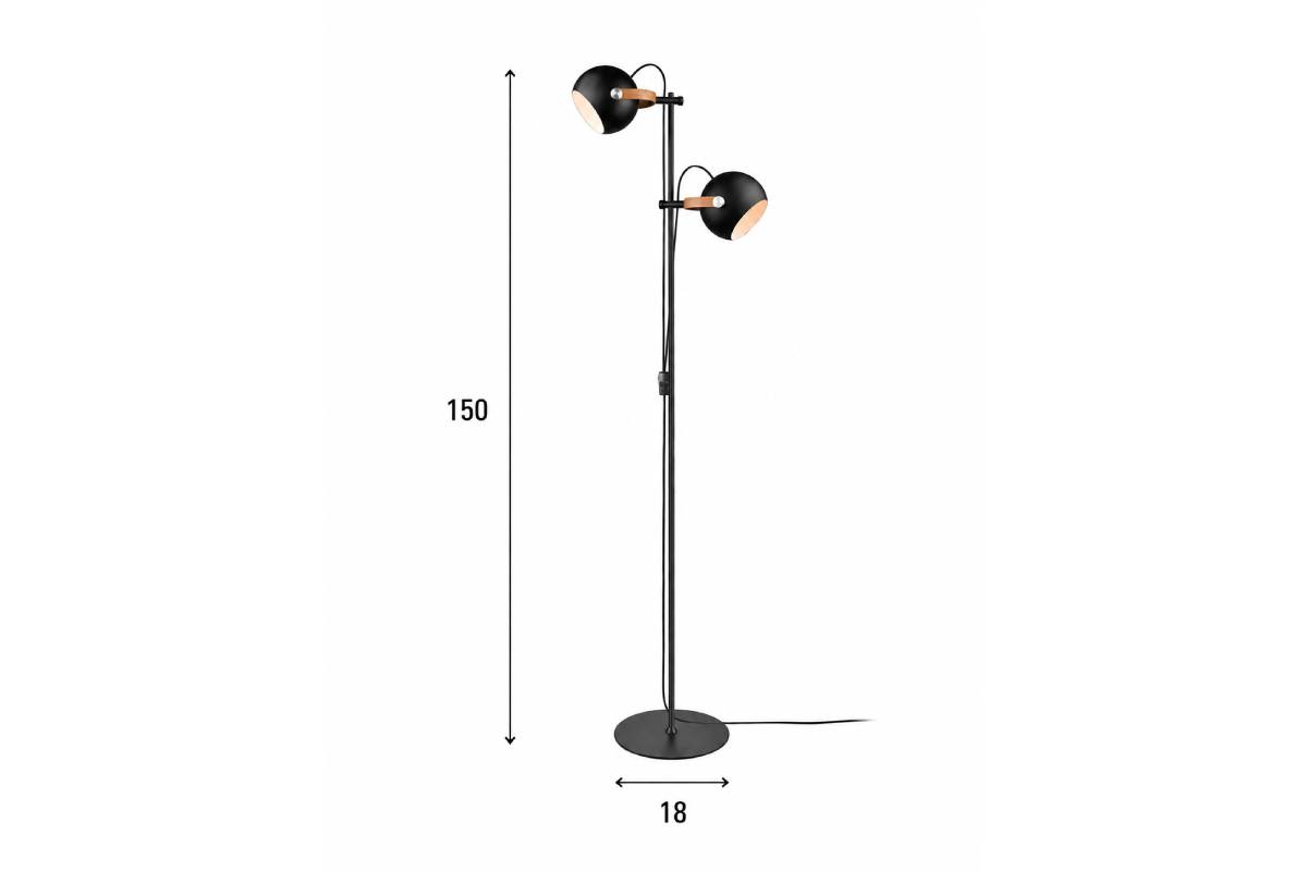 Dimenzije talne svetilke Halo Design DC 2L Hrast
