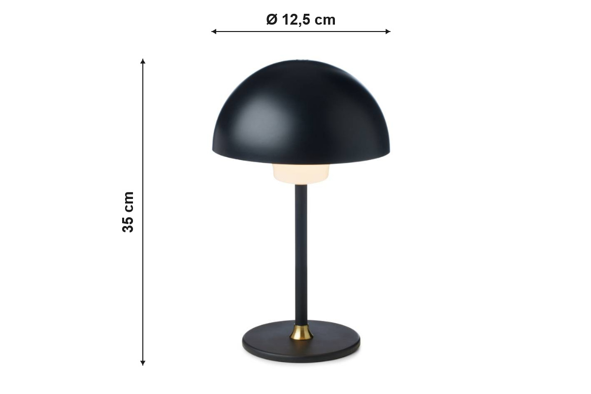 Dimenzije prenosne namizne svetilke Halo Design Moon Light