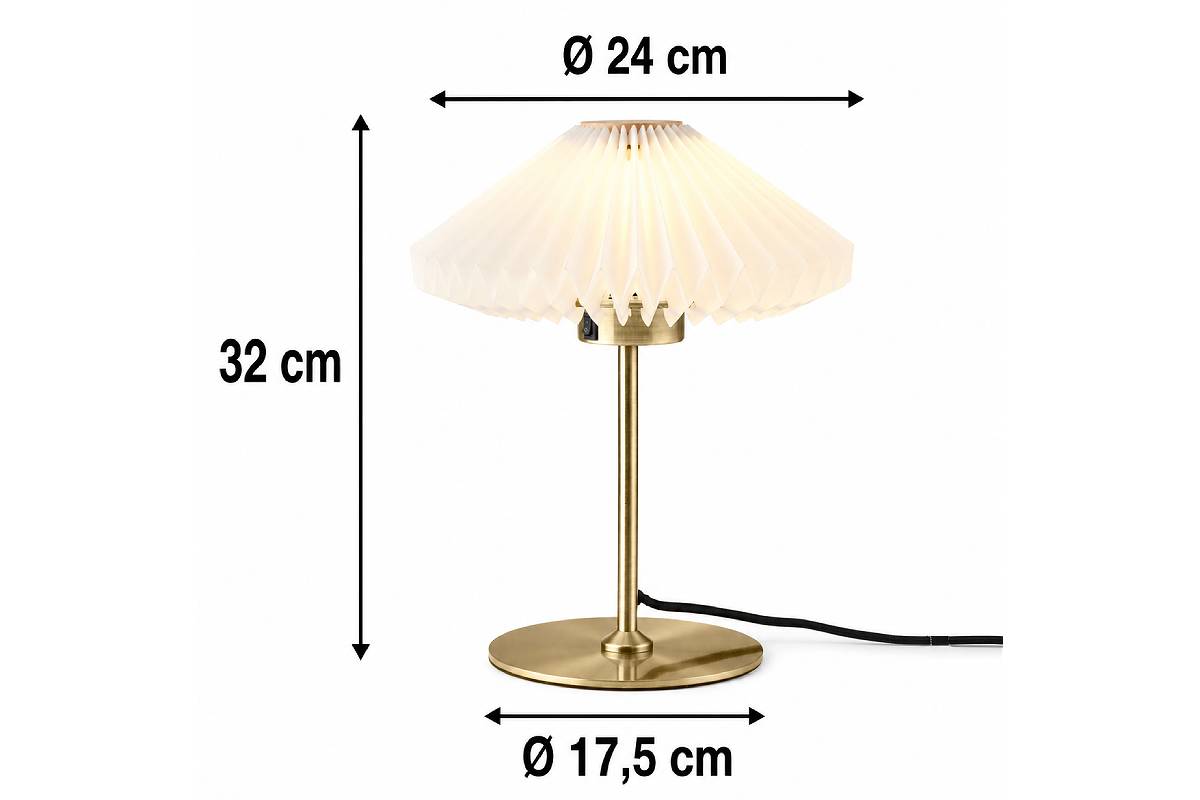 Dimenzije namizne svetilke Halo Design Paris Ø24