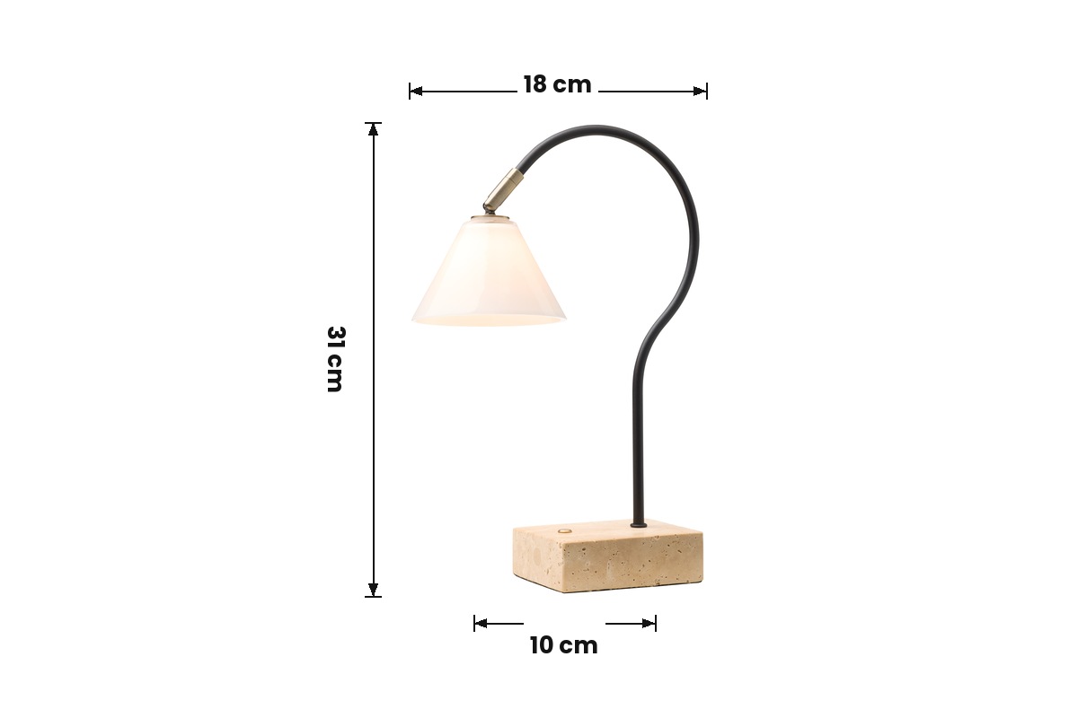 Dimenzije prenosne namizne svetilke Halo Design Question