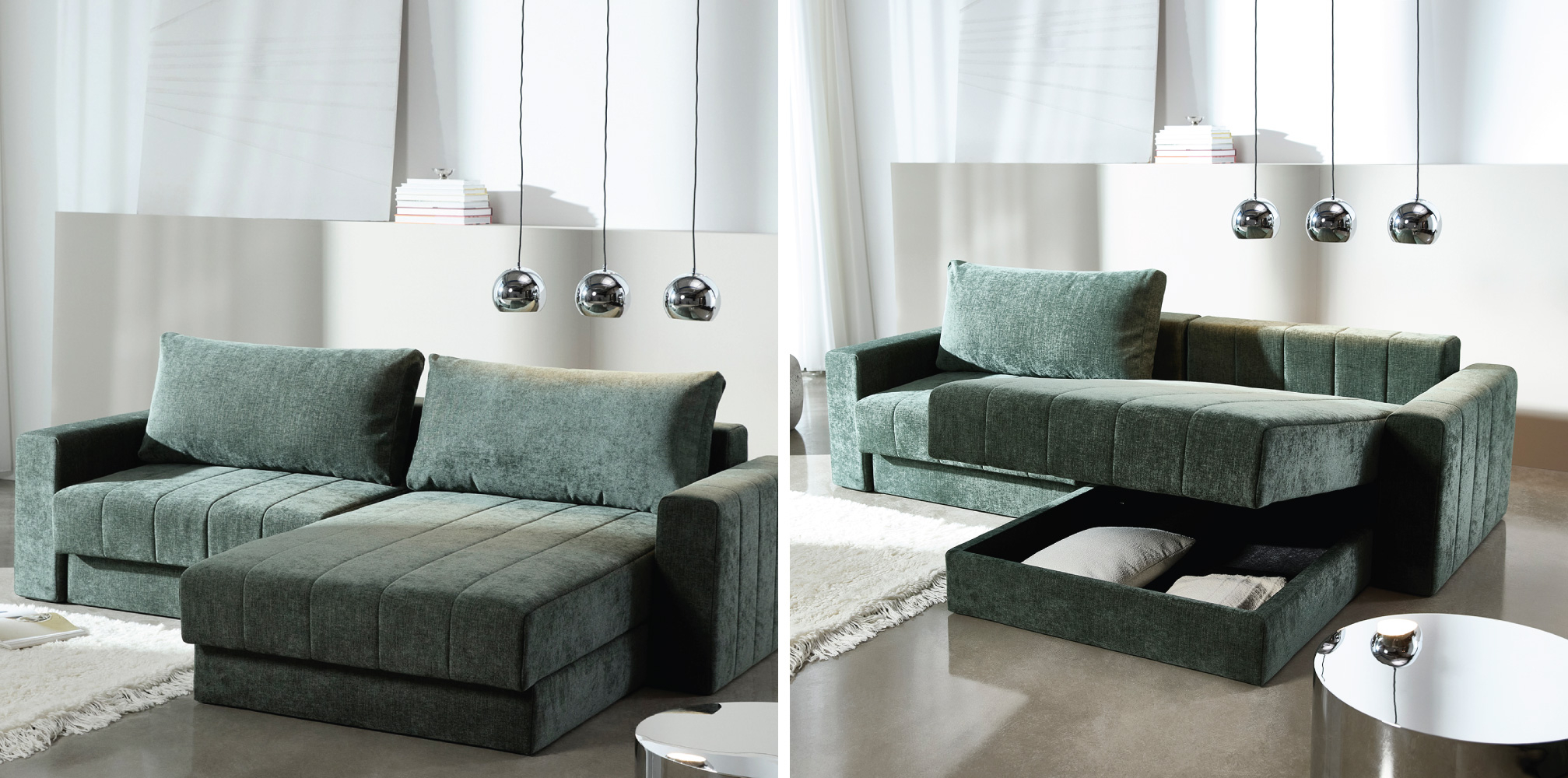 Akello Lounger z rokonasloni Raztegljiv kavč Akello Lounger z rokonasloni