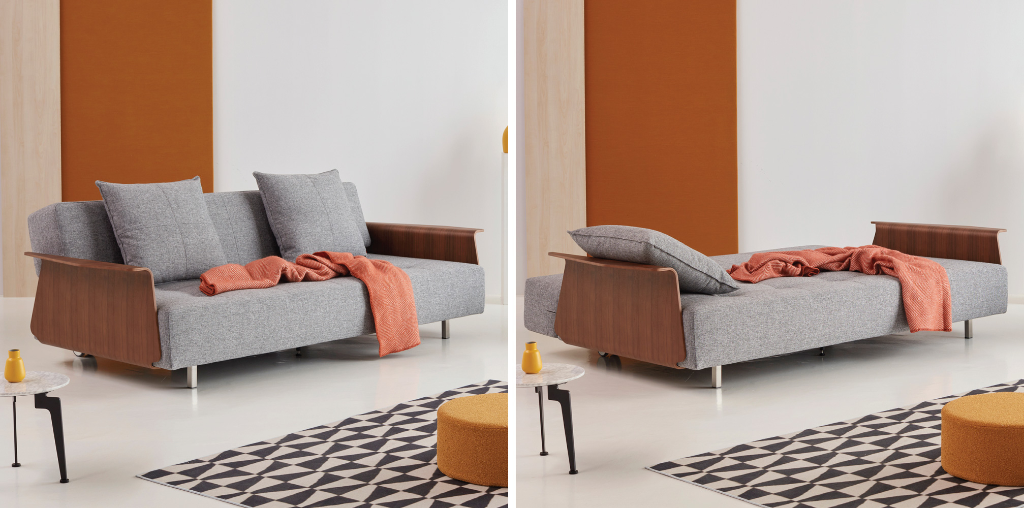 Long Horn Sofa Bed z rokonasloni Raztegljiv kavč Long Horn Sofa Bed z rokonasloni