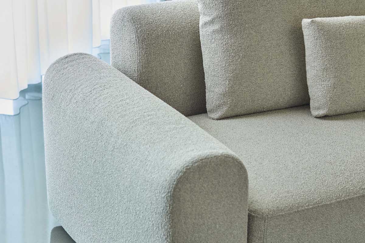 Detajl tkanine Boucle 539 na Rund kavču