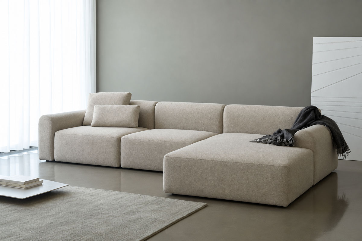 Rund D3-4 v tkanini Boucle 539 Beige