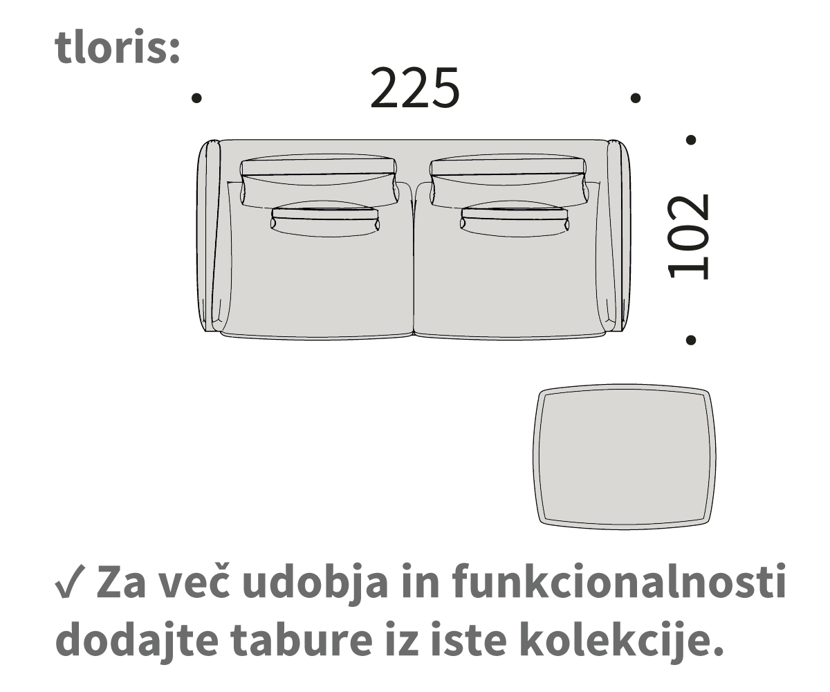 vivole trosed vivole trosed, dolžina 225 cm