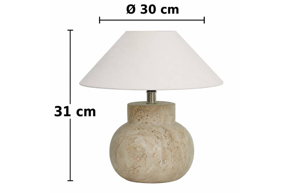 Dimenzije svetilke Pella Travertin